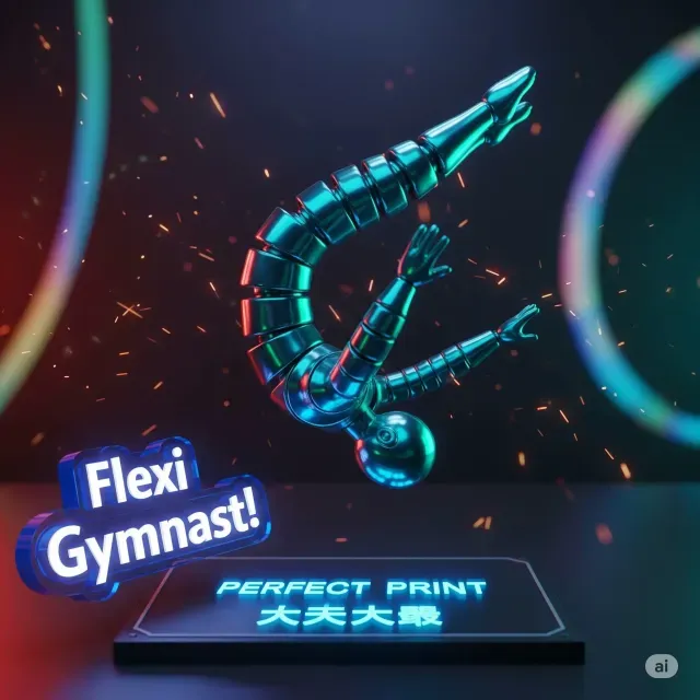 Flexi Gymnast 3D Print 💚💙 No Errors, PERFECT Results! ✨