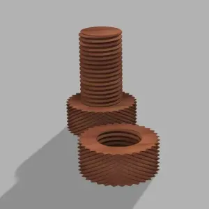 knurled nut and bolt 35mm