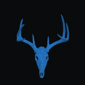 voronoi style deer skull with antlers