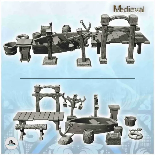 Fish shop accessory set with boat and exterior lights (3) - — Фото 2 из 9
