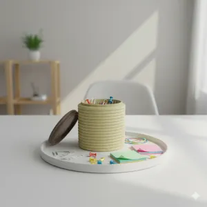 Multi-Purpose Screw Lid Jar – Minimal Desk Organizer Container