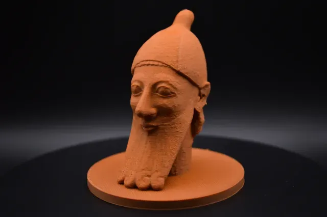 Limestone Head of a Bearded Man Recreation