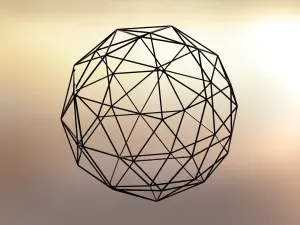 Wireframe Shape Geodesic Polyhedron Sphere