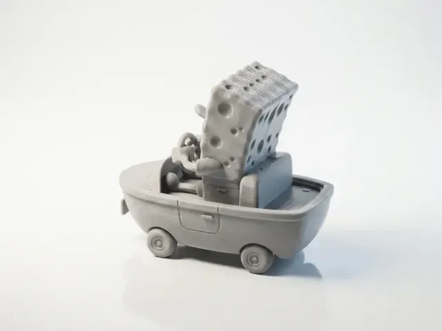 SpongeBob Driving Car Figurine Cartoon 3D Printable — Фото 3 из 4