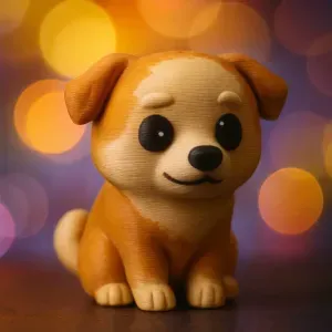 Chibi Golden Retriever-Basque Shepherd Keychain (Indar)