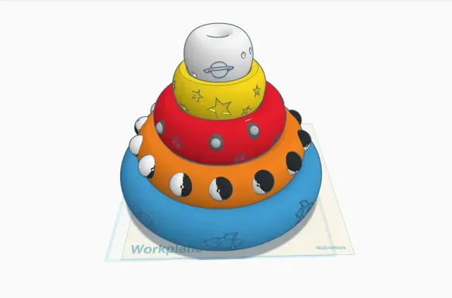 Saturn's (Tower) Rings Toy Puzzle for Kids — Image 8 of 9