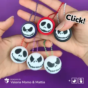 Jack Skellington Clicker & Keychain! Halloween Clicky Toy
