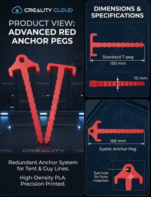 Reinforced Camping T-Pegs & Eyelet Anchors — Фото 3 из 5