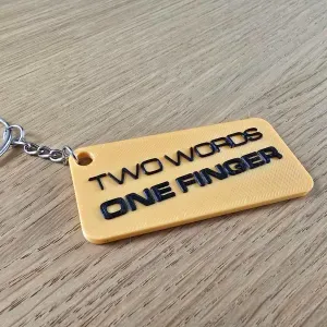 TWO WORDS - ONE FINGER | Schlüsselanhänger