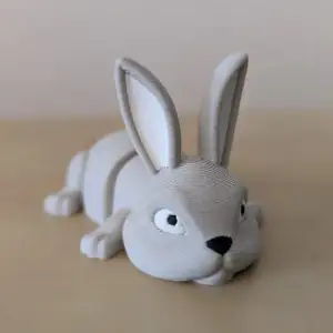articulated rabbit keychain