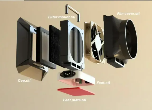 Dual-Filter Solder Fume Extractor HEPA & Carbon Filter AC/DC — Image 2 of 9