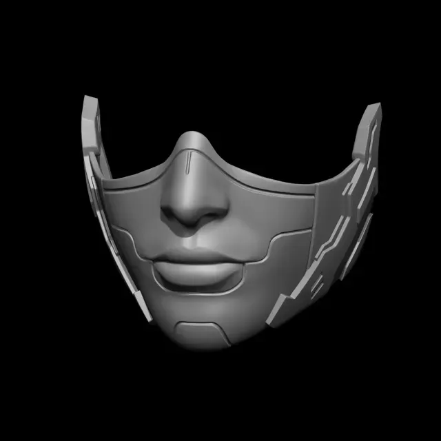Cyberpunk Half Face Mask — Фото 5 из 9
