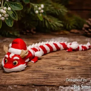 Candy Cane Flexi Dragon