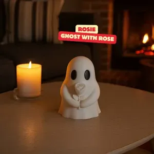 ROSIE - GHOST WITH ROSE / HALLOWEEN DECOR