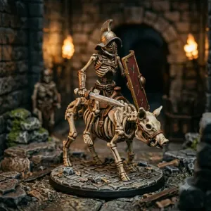 Skeleton Pig Gladiator - Tabletop Miniature