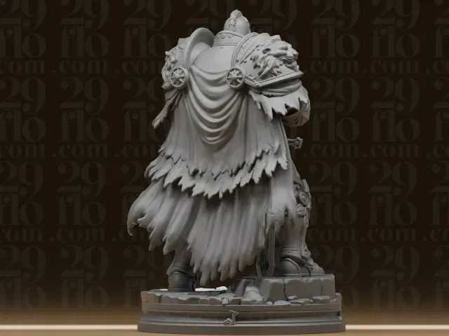 #162 Ornate Lion Knight Statue - Fantasy Armored Paladin Fig — Фото 3 из 4
