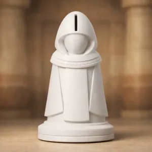 Bishop Hooded Egyptian Chess Piece