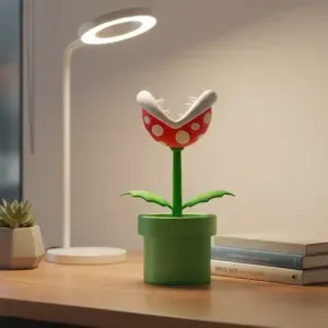Modern Piranha Plant Desk Decor - Mario Inspired Figurine