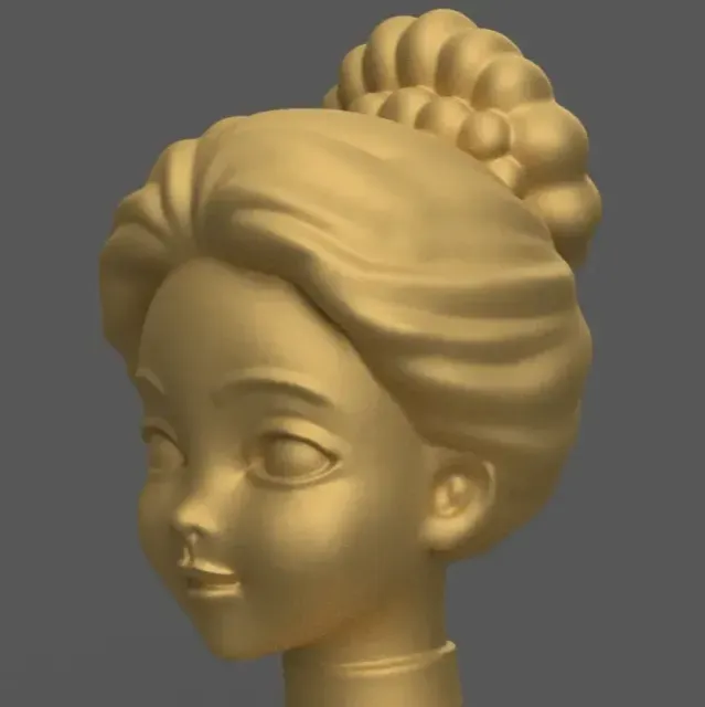 Elegant Lady Bust Statue – 3D Model STL for Decoration — Image 7 of 9