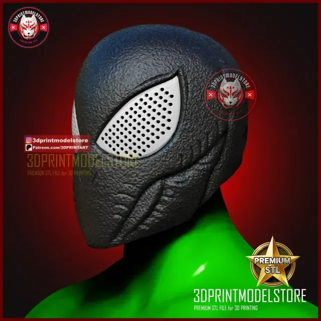 Spiderman Black Mask - Marvel Cosplay Halloween — Фото 2 из 9