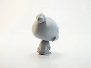 Angry Face Little Girl Figurine Female Character 3D Print