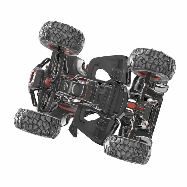 Futuristic Sport ATV Quad Bike Off-Road Vehicle 3D Model — Image 3 of 8