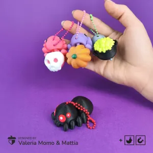 Cute Flexi Spider (Toy & Keychain & Magnets) + Halloween