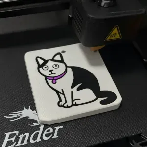Llavero Gato Sentado (Multicolor-1 Cara)