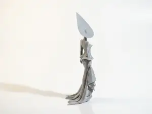 Fancy Hat Lady Figurine Female Figure 3D Printable