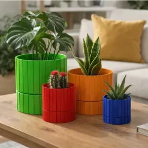 Collection of four flower pots