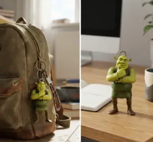 Thinking Shrek Meme Chibi Keychain & Toy