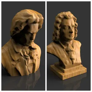 Ludwig van Beethoven and Johann Sebastian Bach BUSTs