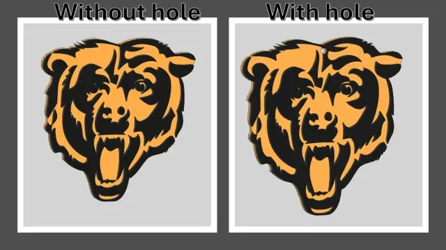 Chicago Bears. Layered design to enable multi-color printing. — Image 2 of 5