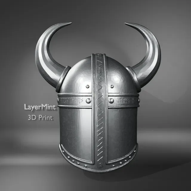 Viking Horned Helmet – 3D Print STL File — Фото 4 из 5