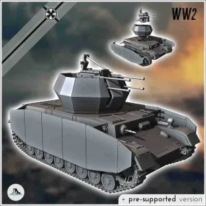 Flakpanzer IV AA Wirbelwind - miniatures tank ww2 flames war