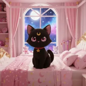Sailor Moon's Icon: Luna The Cat 3D Model