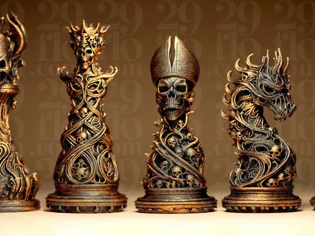 Gothic Ornamental Chess Set — Фото 4 из 9