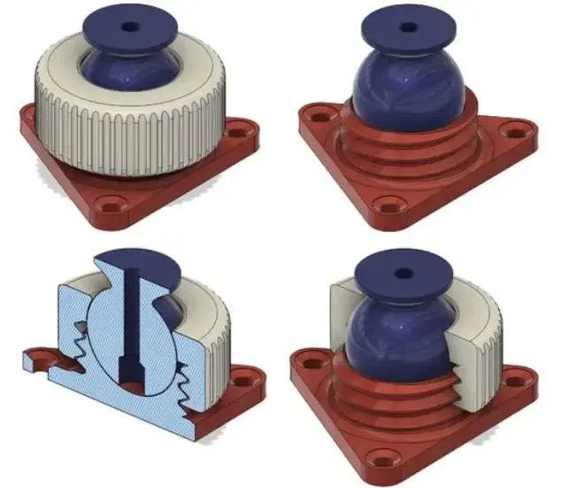 Ball joint mount for speakers, camera, etc