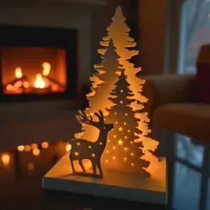 Cerf pour paysage de Noël