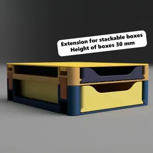 Versatile Stackable Storage Box System (200×250×H30)