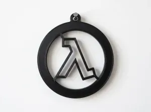 Half Life Lambda Symbol Wall Art
