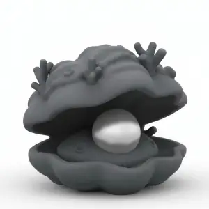 Open Clam Shell with Pearl – Aquarium Decor