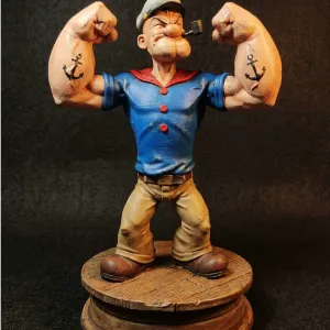 Popeye the Sailor Man Figure | Strongman Sailor Statue
