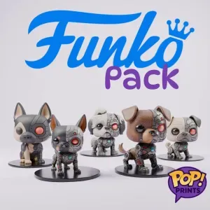 Pets Dogs Cyborg Funko Pop Pack