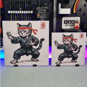 KungFu Cat - Hueforge - 4 Colors