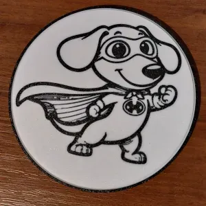 Dachshund Superhero Coaster