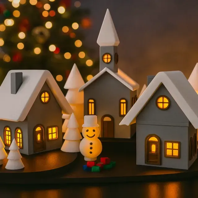 Christmas Village with Tea Light or LED — Фото 4 из 8