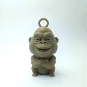 🦍 Smug Gorilla Keychain – Cute Attitude 3D Printable Model