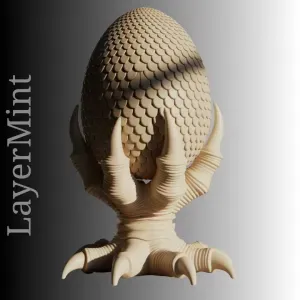 Dragon Egg Claw Stand – Fantasy STL Model for Print