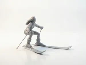 Ski Babe Female Skier Figurine 3D Printable